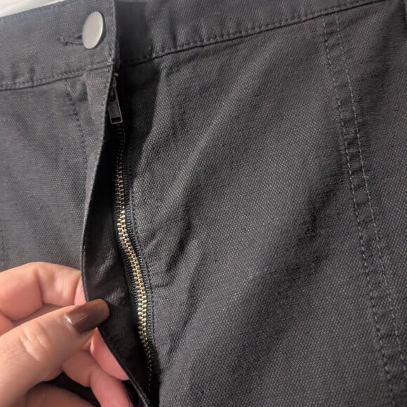 Eileen Fisher | Cotton Hemp Stretch Wide-Leg Pant In Black - Picture 8 of 11